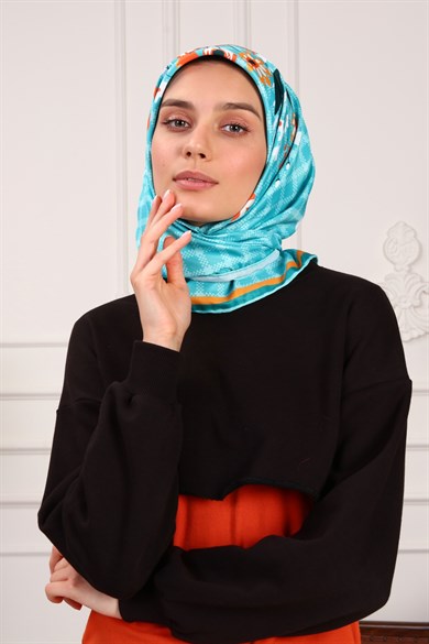 Mirala Twill Scarf Turquiose