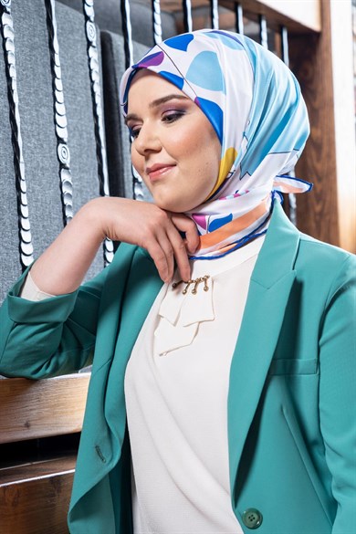 Monica Twill Scarf Beyaz