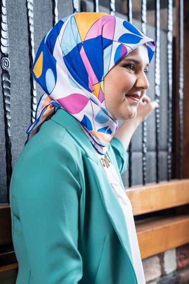 Monica Twill Scarf Beyaz