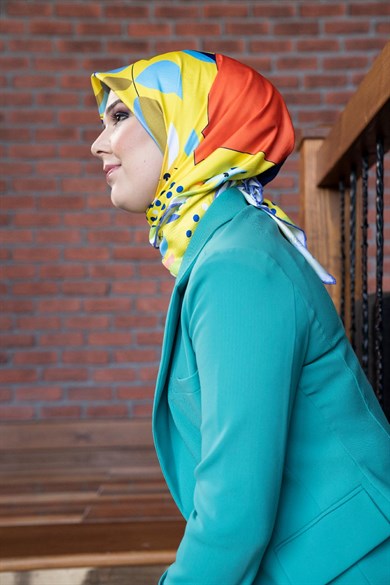 Monica Twill Scarf Yellow