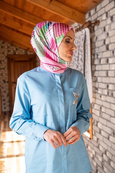 Nes Twill Scarf Pink