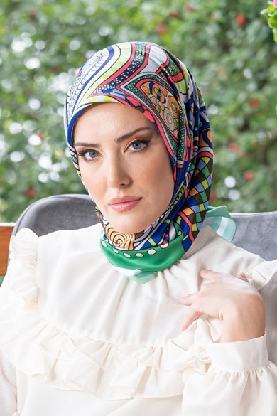 Nevina Twill Scarf Green