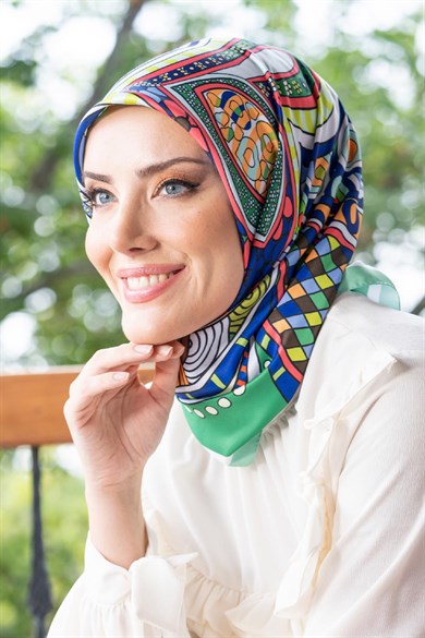 Nevina Twill Scarf Green