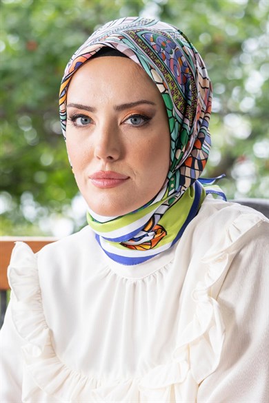 Nevina Twill Scarf Green