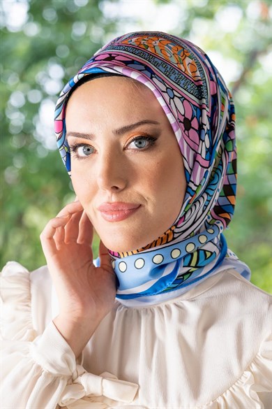 Nevina Twill Scarf Indigo