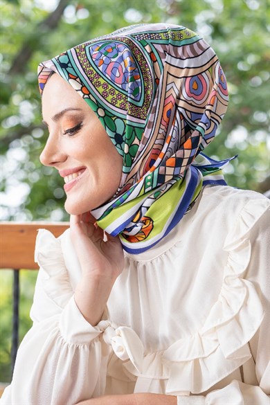 Nevina Twill Scarf Green