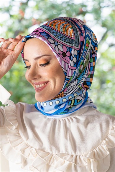 Nevina Twill Scarf Indigo