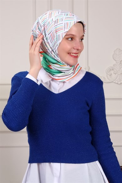 Nicci Twill Scarf Green