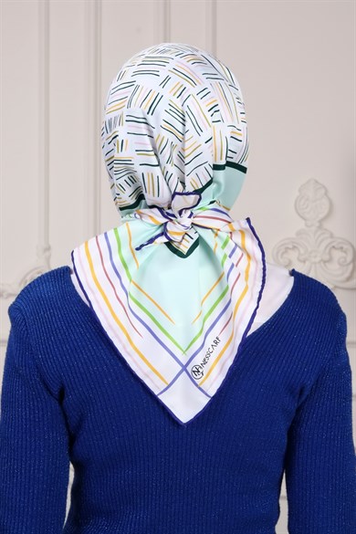 Nicci Twill Scarf Turquiose