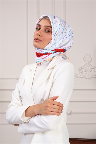 Nicci Twill Scarf Red