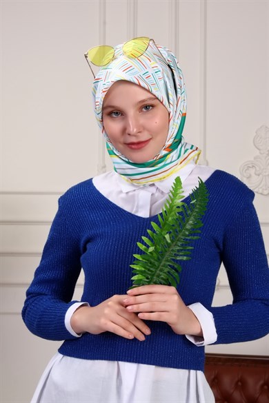 Nicci Twill Scarf Green