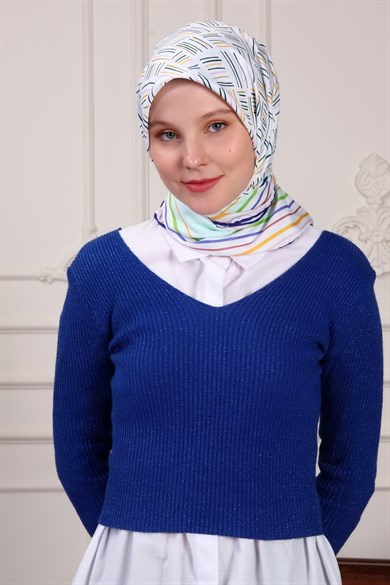 Nicci Twill Scarf Turquiose