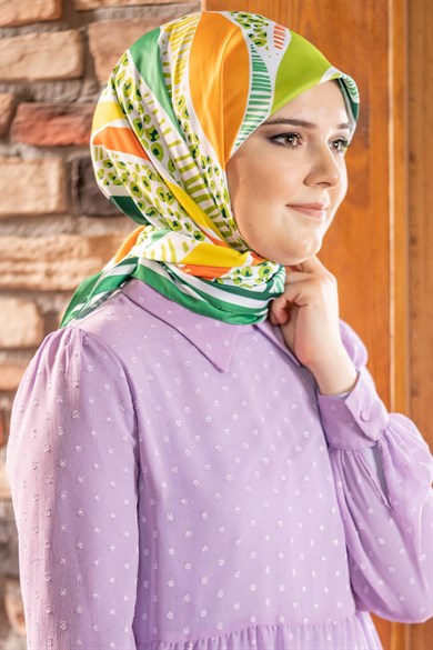 Nidale Twill Scarf Green