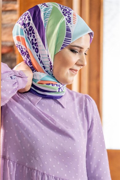 Nidale Twill Scarf Purple