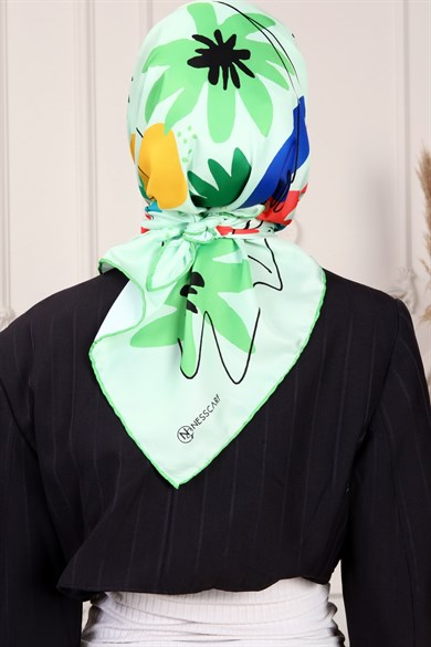 Olivia Twill Scarf Green