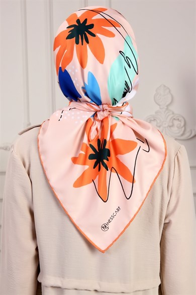 Olivia Twill Scarf Orange