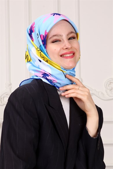 Olivia Twill Scarf Blue