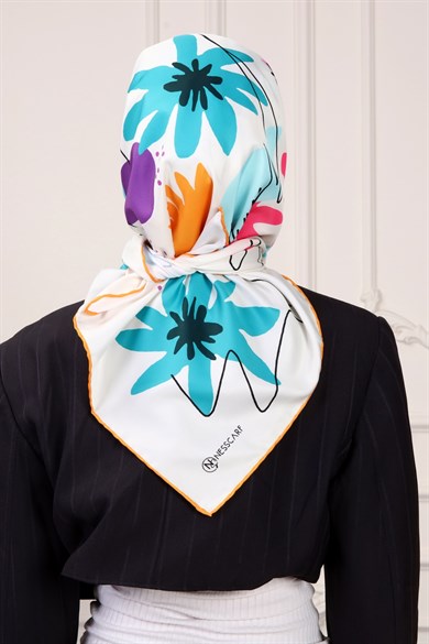 Olivia Twill Scarf Orange