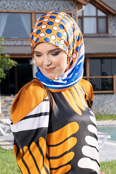 Oriana Twill Scarf Orange