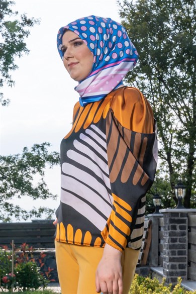 Oriana Twill Scarf Indigo