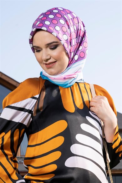 Oriana Twill Scarf Purple