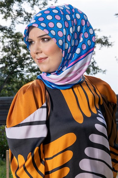 Oriana Twill Scarf Indigo