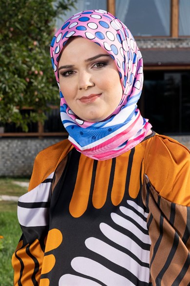 Oriana Twill Scarf Blue