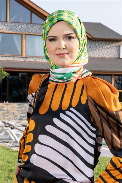 Oriana Twill Scarf Orange