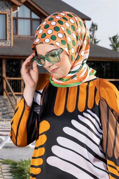 Oriana Twill Scarf Green