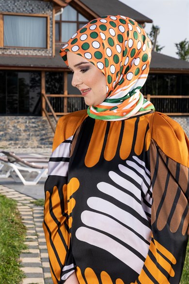 Oriana Twill Scarf Green