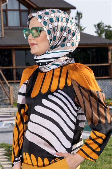 Oriana Twill Scarf Mink