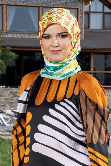 Oriana Twill Scarf Yellow