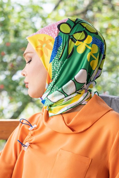 Planty Twill Scarf Green