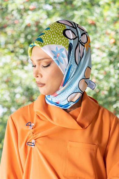 Planty Twill Scarf Turquiose