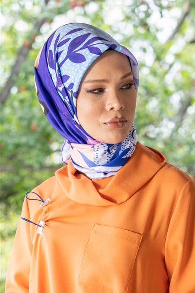 Planty Twill Scarf Lilac