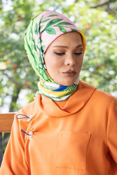 Planty Twill Scarf Green