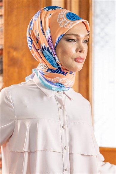 Polina Twill Scarf Orange