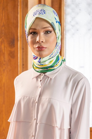 Polina Twill Scarf Green