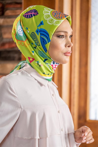 Polina Twill Scarf Green