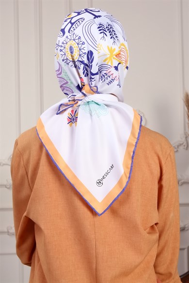 Revel Twill Scarf Beyaz