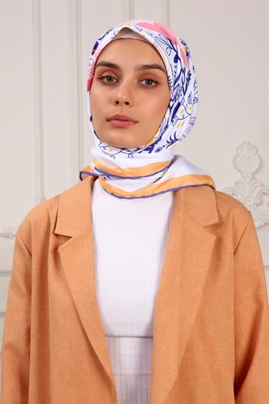 Revel Twill Scarf Beyaz