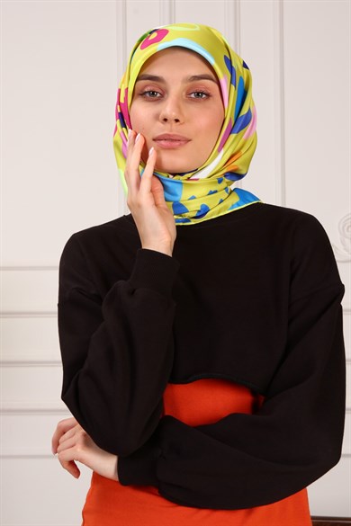 Rita Twill Scarf Oil Greeni