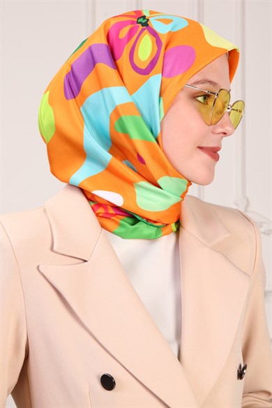 Rita Twill Scarf Orange