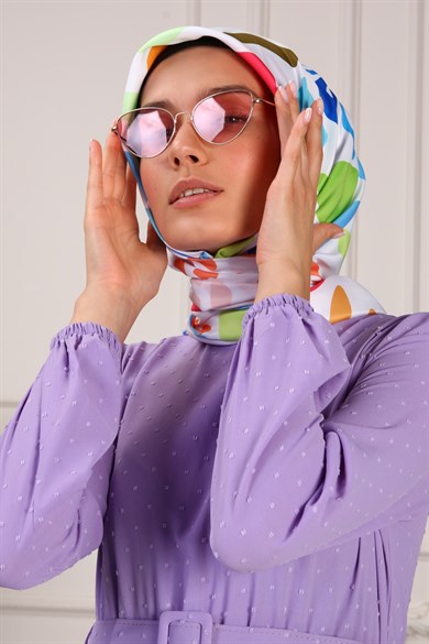 Rita Twill Scarf Beyaz