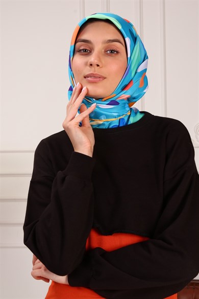 Rita Twill Scarf Turquiose