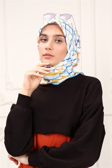 Tristia Twill Scarf Blue