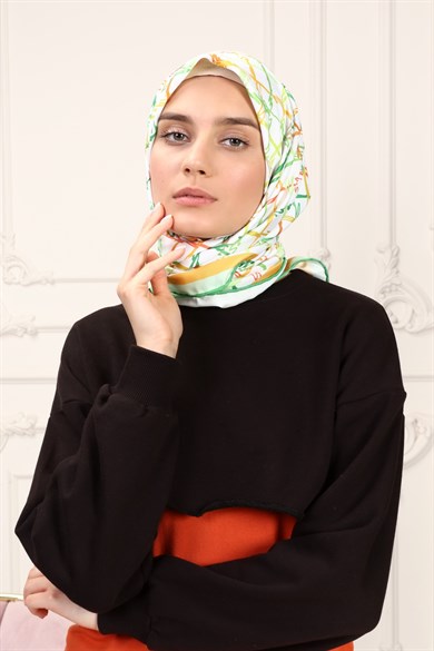 Tristia Twill Scarf Green