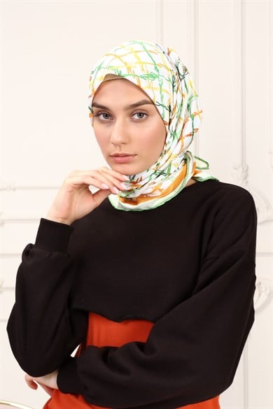 Tristia Twill Scarf Green