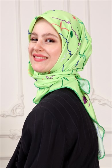 Valeria Twill Scarf Green