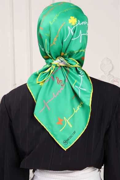 Valeria Twill Scarf Green